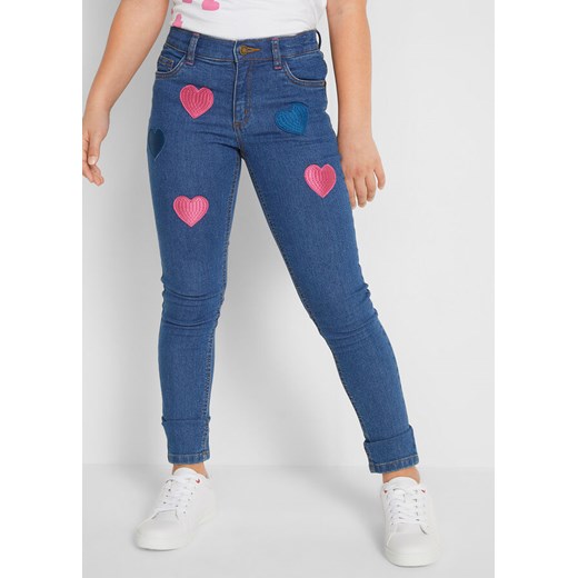 Spodnie dziewczęce Bonprix z aplikacjami  z jeansu 
