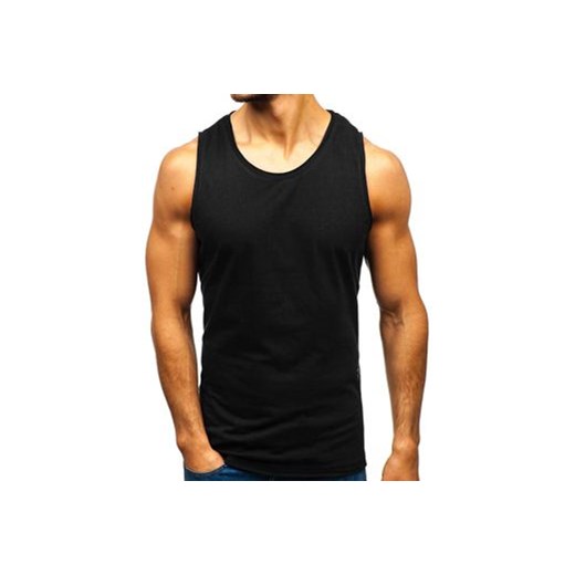 T-shirt męski czarny Denley bawełniany z krótkim rękawem 
