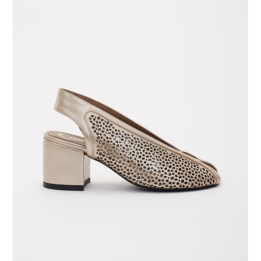 Złote sandały damskie 40 7mil