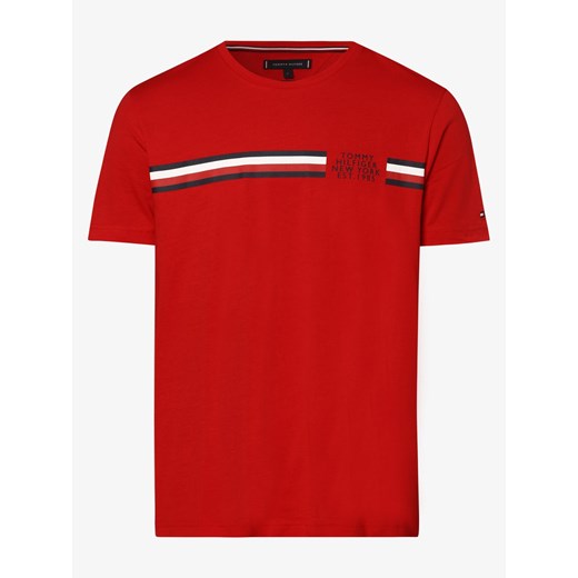 Tommy Hilfiger - T-shirt męski, czerwony Tommy Hilfiger XL vangraaf