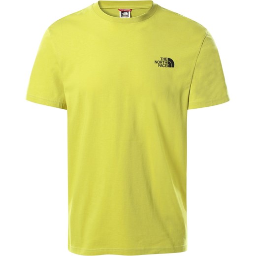 T-shirt męski The North Face w sportowym stylu żółty 