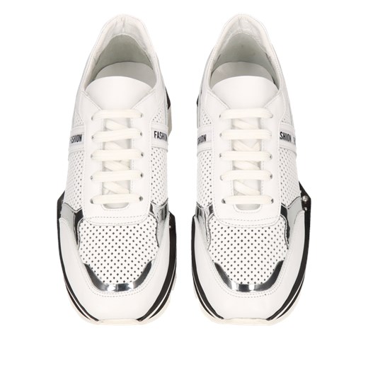 Buty sportowe damskie w stylu casual białe sznurowane 