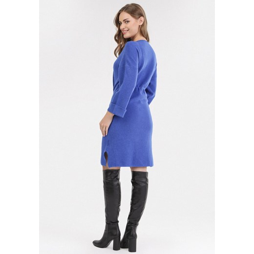 Ciemnoniebieska Sukienka Mezlith L/XL okazyjna cena Born2be Odzież