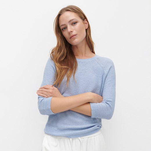 Reserved - Sweter z raglanowymi rękawami - Niebieski Reserved XS Reserved