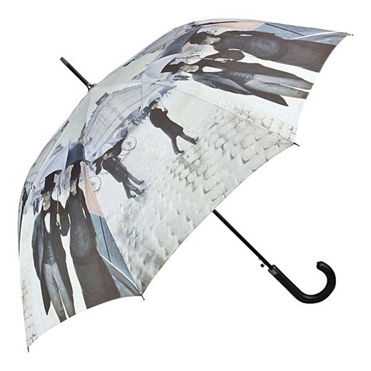 Paryż w deszczu - II gat. - parasol długi ze skórzaną rączką Von Lilienfeld  Parasole MiaDora.pl