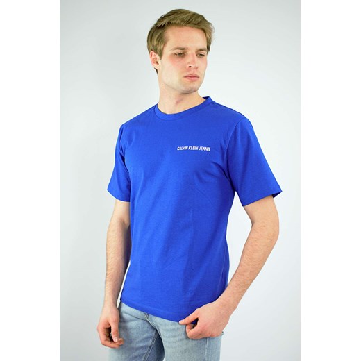 t-shirt męski calvin klein niebieski ze sklepu Royal Shop w kategorii T-shirty męskie - zdjęcie 107005238