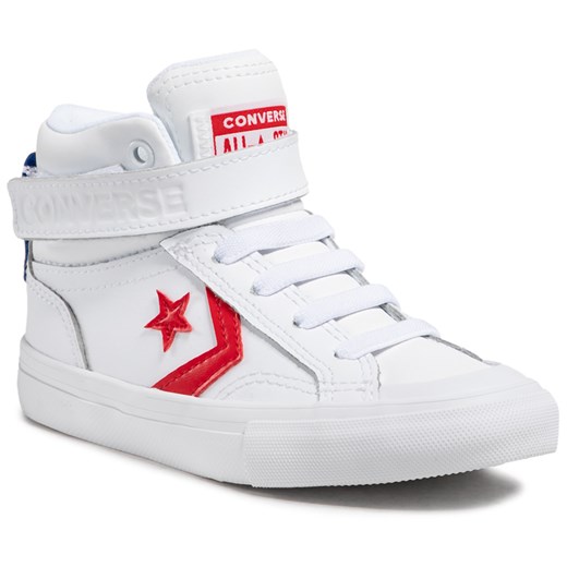 Trampki dziecięce białe Converse ze skóry 