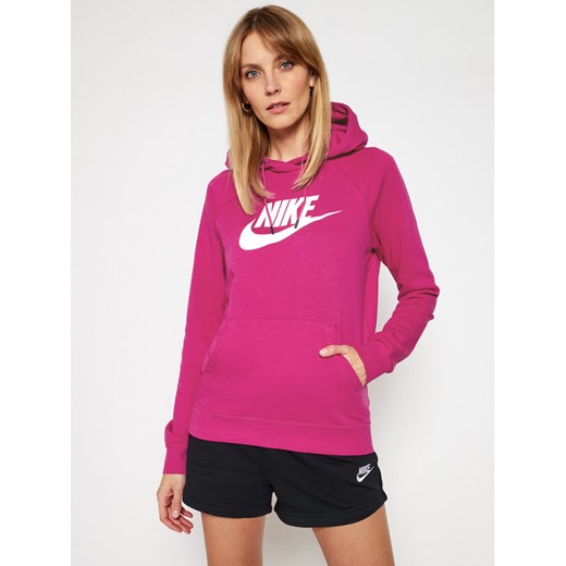 Bluza damska Nike z napisem w sportowym stylu różowa 
