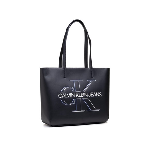 Shopper bag Calvin Klein na ramię duża na wakacje 