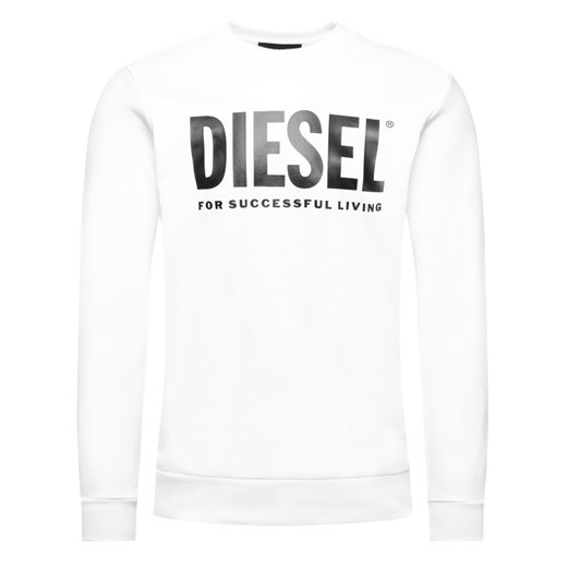 Diesel Bluza S-Gir-Division-Logo 00SWFH 0BAWT Biały Regular Fit Diesel L okazja MODIVO
