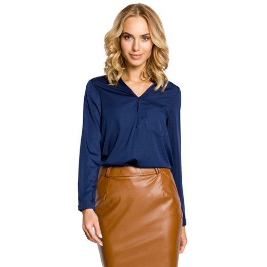 Made Of Emotion Woman's Blouse M063 Navy Blue M Factcool