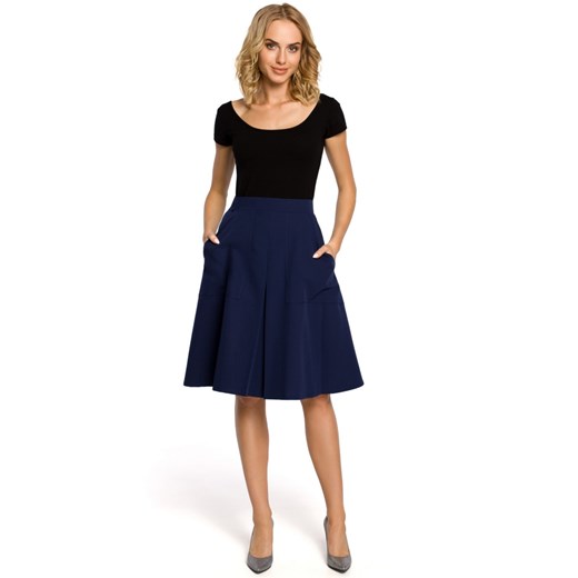 Made Of Emotion Woman's Skirt M184 Navy Blue M Factcool
