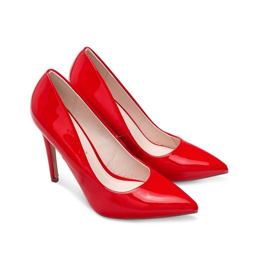 Czółenka damskie Ideal Shoes A-2927-2 Czerwone Ideal Shoes 39 twojeobuwie.pl
