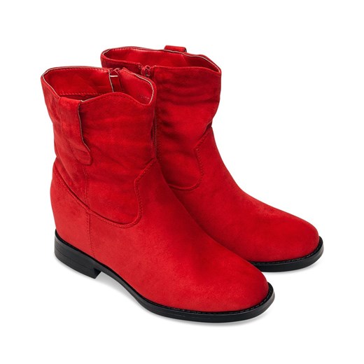 Botki damskie Ideal Shoes G-7605 Czerwone Marquiiz 39 okazja twojeobuwie.pl