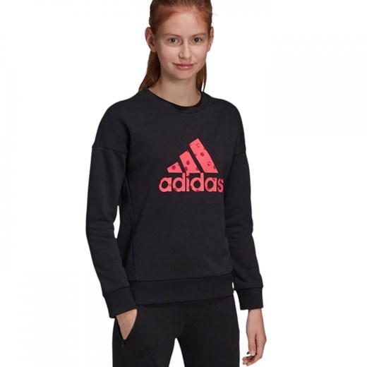 Adidas Bluza Dziewczęca Wkładana Duże Logo Czarna 170 darcet