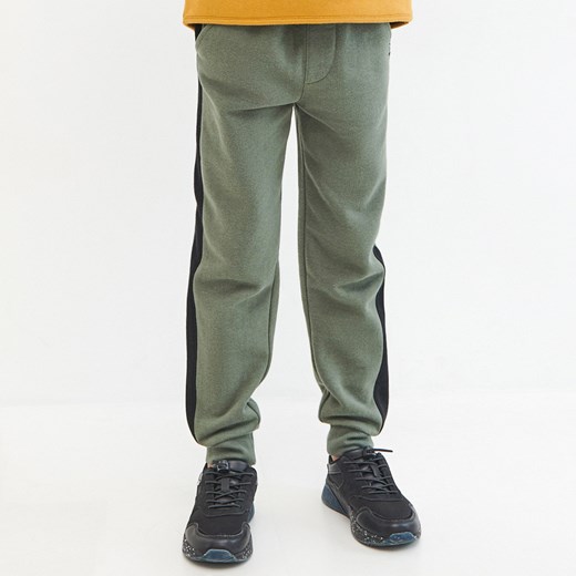 Reserved - Spodnie dresowe z lampasami - Khaki Reserved 164 Reserved