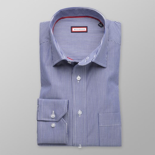 Klasyczna niebieska koszula w paski Willsoor XL (43/44) / 176-182 Willsoor okazyjna cena