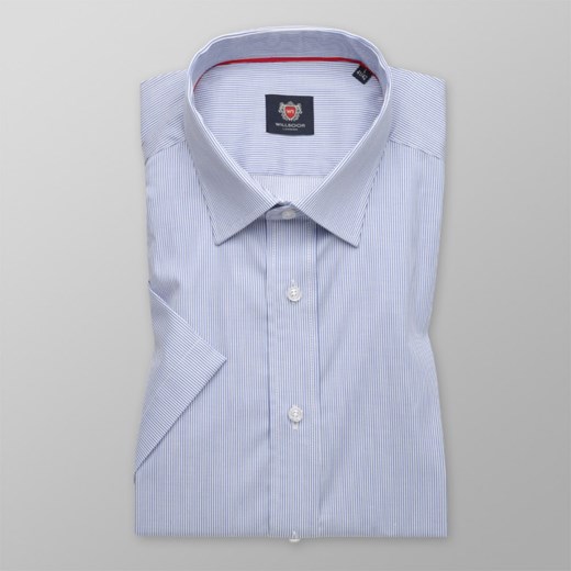 Biała taliowana koszula w niebieski prążek Willsoor L (41/42) / 176-182 wyprzedaż Willsoor