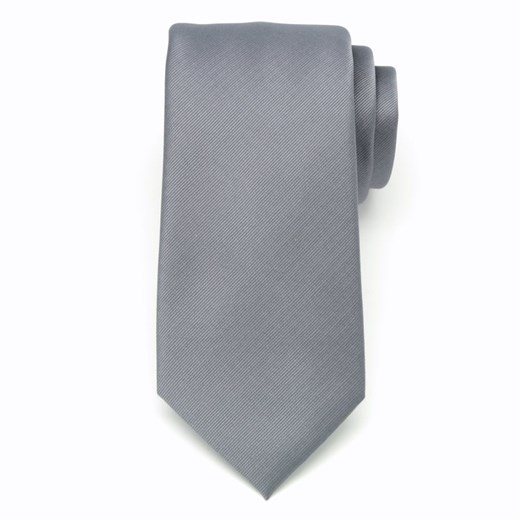 Klasyczny popielaty krawat w prążek Willsoor Willsoor