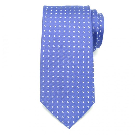 Błękitny jedwabny krawat w jasne kwadratowe wzory Willsoor wyprzedaż Willsoor