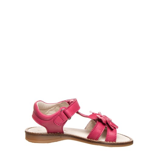 Skórzane sandały w kolorze różowym 26 Limango Polska