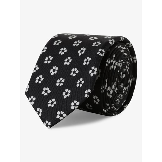 Drykorn Krawat jedwabny męski Mężczyźni Jedwab czarny wzorzysty ze sklepu vangraaf w kategorii Krawaty - zdjęcie 107237775