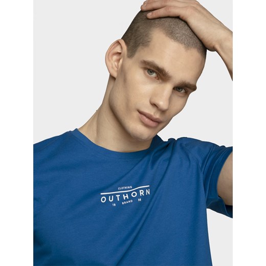 T-shirt męski TSM602 - kobalt Outhorn XL okazyjna cena OUTHORN