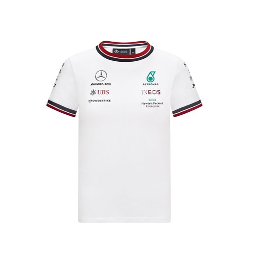 Mercedes Amg Petronas F1 Team t-shirt chłopięce na lato z elastanu z krótkim rękawem 