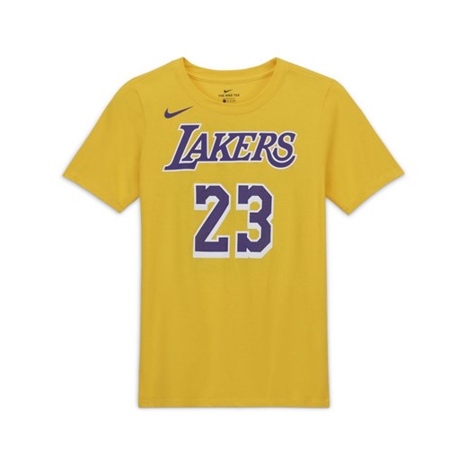 T-shirt dla dużych dzieci LeBron James Lakers Nike NBA Player - Żółć Nike S Nike poland