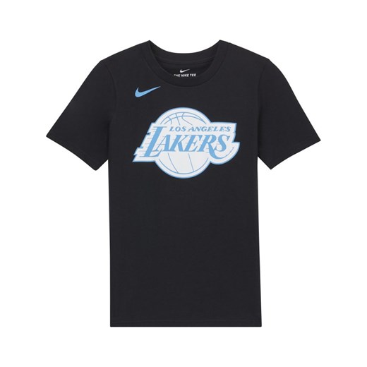 T-shirt dla dużych dzieci z logo Los Angeles Lakers City Edition Nike NBA - Czerń Nike M Nike poland