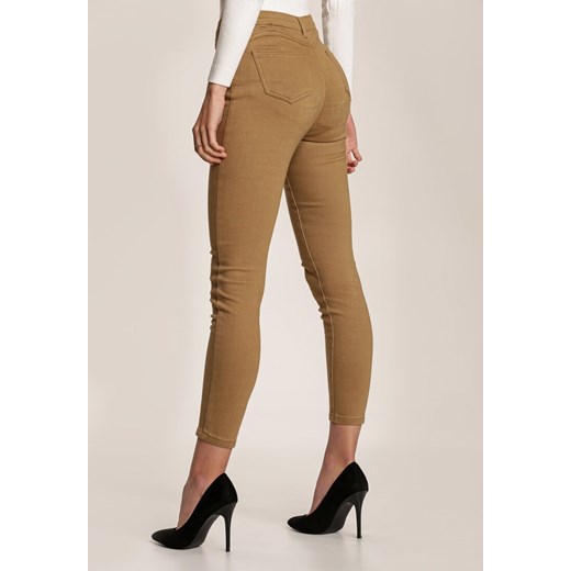 Khaki Spodnie Skinny Eliteia Renee 36 wyprzedaż Renee odzież