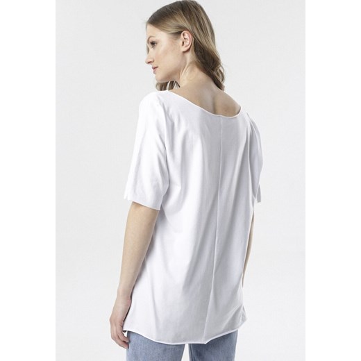 Biały T-shirt Raemare XL okazja Born2be Odzież