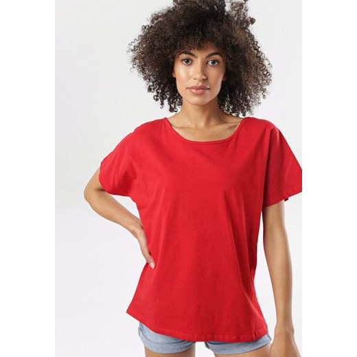 Czerwona Bluzka Feriae L Born2be Odzież okazyjna cena