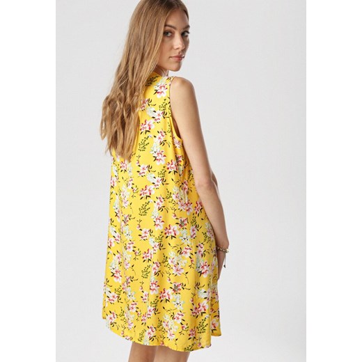 Żółta Sukienka Rhaemeia L/XL promocja Born2be Odzież