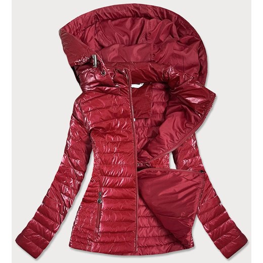 Błyszcząca kurtka damska czerwona (6815) ze sklepu goodlookin.pl w kategorii Kurtki damskie - zdjęcie 107312846