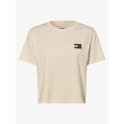 Tommy Jeans - T-shirt damski, beżowy Tommy Jeans S vangraaf
