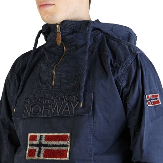 Kurtka męska Geographical Norway granatowa z napisami 