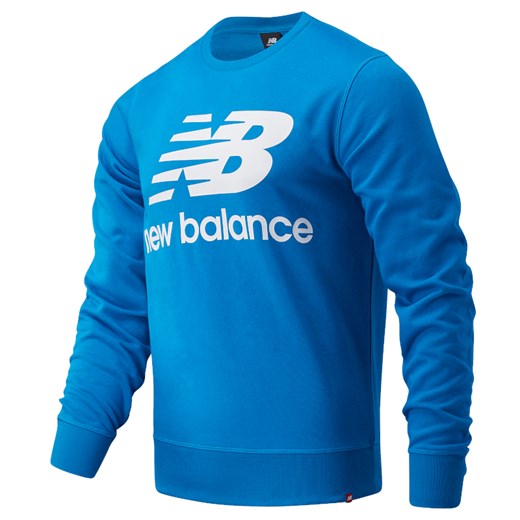 Bluza męska New Balance niebieska z napisami 
