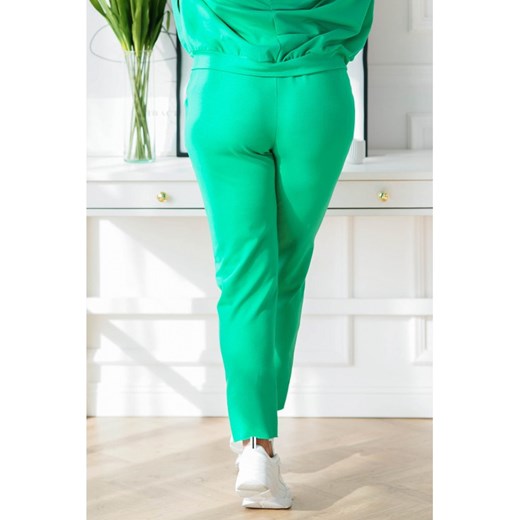 Zielony dres plus size z rozpinaną bluzą - zestaw - courtney 42 46 Sklep XL-ka