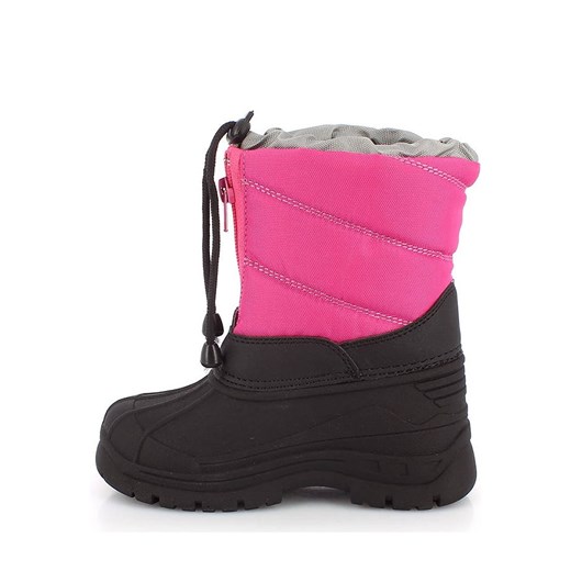 Buty zimowe dziecięce wielokolorowe Kimberfeel kozaki sznurowane gore-tex z aplikacjami  