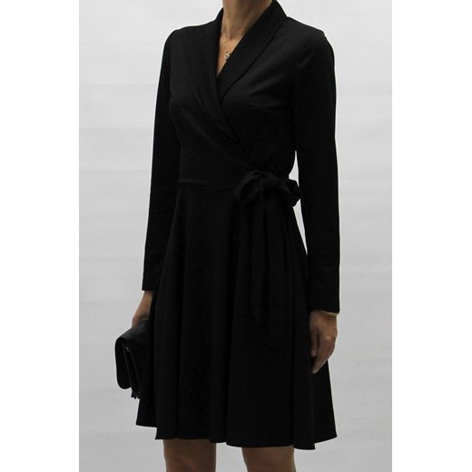 Kopertowa sukienka czarna Mm Fashion 46 MM Fashion
