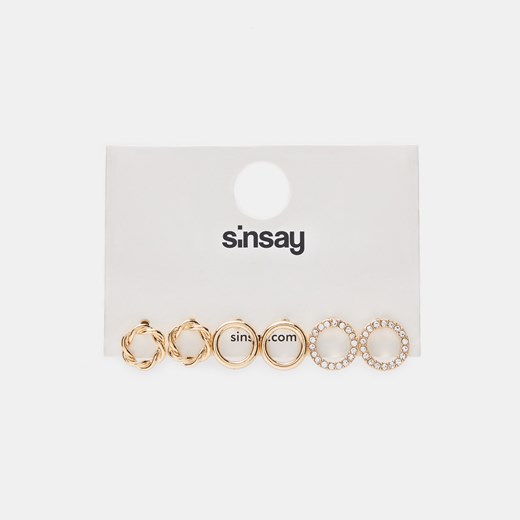 Sinsay - Kolczyki 3 pack - Złoty Sinsay Jeden rozmiar Sinsay