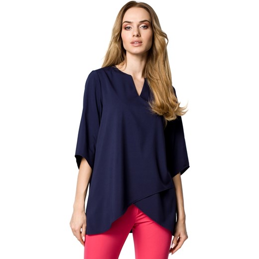 Made Of Emotion Woman's Blouse M359 Navy Blue S Factcool