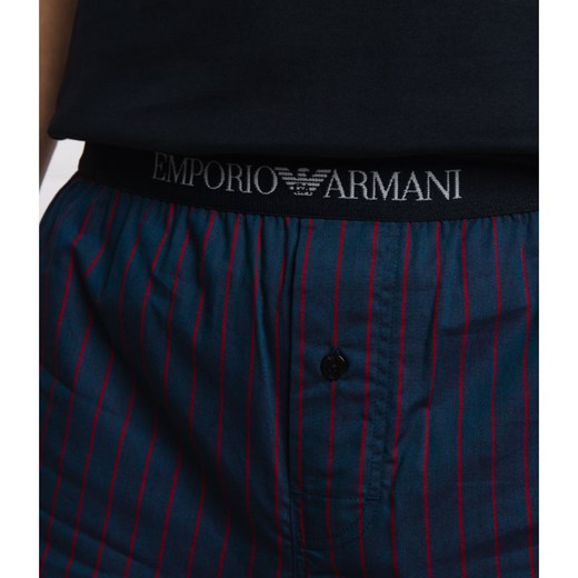 Piżama męska Emporio Armani granatowa z bawełny 