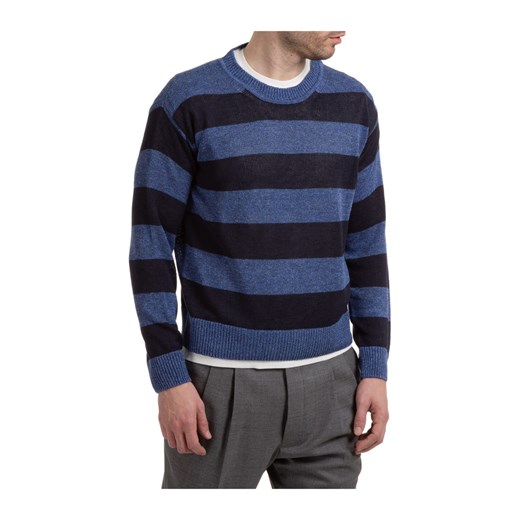 Sweter męski Lardini niebieski w paski 