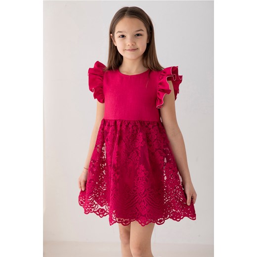 Sukienka dziewczęca Myprincess / Lily Grey czerwona bawełniana