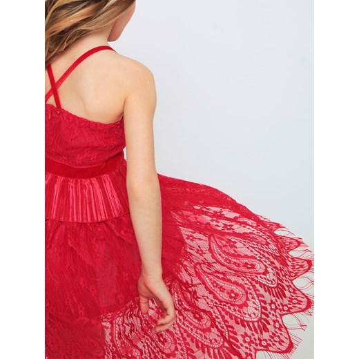 Sukienka dziewczęca czerwona Anima By Justyna Steczkowska z bawełny 