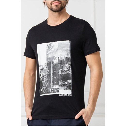 T-shirt męski Calvin Klein z bawełny z krótkimi rękawami 
