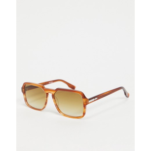Spitfire – Cut Twenty – Damskie kwadratowe okulary przeciwsłoneczne w brązowym kolorze z efektem marmurka Spitfire No Size Asos Poland