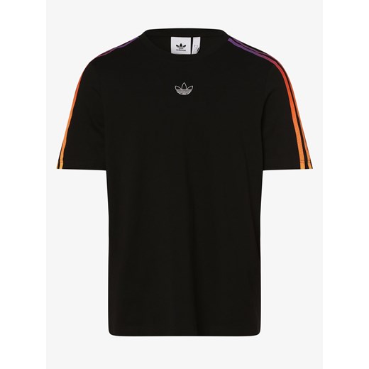 T-shirt męski Adidas Originals z krótkimi rękawami czarny w paski 